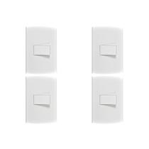 Kit C/4 - Conjunto Peesa Alfa 1502A 1 Interruptor Simples...