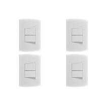 Kit C/4 - Conjunto Peesa Alfa 1505A 2 interruptores Simpl...