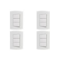 Kit C/4 - Conjunto Peesa Alfa 1507C 2 interruptores Simp....