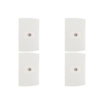 Kit C/4 - Conjunto Peesa Alfa 1509 1Tomada P/Antena Branco Kit C/4 - Conjunto Peesa Alfa 1509 1Tomada P/Antena Branco