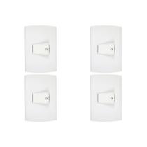 Kit C/4 - Conjunto Peesa Alfa 1512 1 Interruptor Camp.Branco
