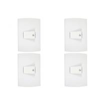 Kit C/4 - Conjunto Peesa Alfa 1512 1 Interruptor Camp.Branco