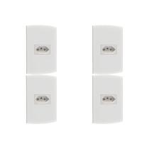 Kit C/4 - Conjunto Peesa Alfa 1541 1Tomada 10A Branco Kit C/4 - Conjunto Peesa Alfa 1541 1Tomada 10A Branco