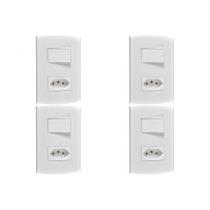 Kit C/4 - Conjunto Peesa Alfa 1543A 1 Interruptor Sim.Tomada .. Kit C/4 - Conjunto Peesa Alfa 1543A 1 Interruptor Sim.Tomada ..