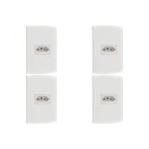 Kit C/4 - Conjunto Peesa Alfa 1545 1Tomada 20A Branco