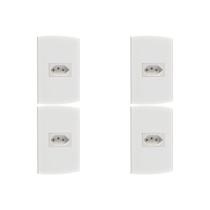 Kit C/4 - Conjunto Peesa Alfa 1545 1Tomada 20A Branco Kit C/4 - Conjunto Peesa Alfa 1545 1Tomada 20A Branco