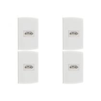 Kit C/4 - Conjunto Peesa Alfa 1545 1Tomada 20A Branco