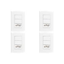 Kit C/4 - Conjunto Peesa Alfa 1548B 2 interruptores Par.T...