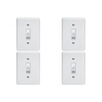 Kit C/4 - Conjunto Perlex''Branca''Com Placa(1Campainha) 2385