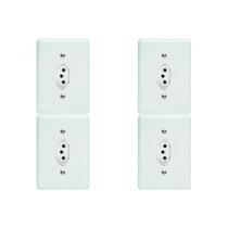 Kit C/4 - Conjunto Perlex''Branca''Com Placa(1Tomada 20A)... Kit C/4 - Conjunto Perlex''Branca''Com Placa(1Tomada 20A)...