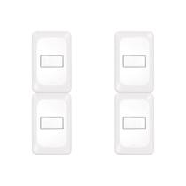 Kit C/4 - Conjunto Pial Pop 1Paralelo 10A Lgx020 Branco Kit C/4 - Conjunto Pial Pop 1Paralelo 10A Lgx020 Branco