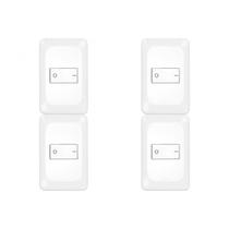Kit C/4 - Conjunto Pial Pop 4X2 Branco Com Placa (1Bipola... Kit C/4 - Conjunto Pial Pop 4X2 Branco Com Placa (1Bipola...