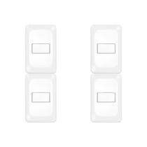 Kit C/4 - Conjunto Pial Pop 4X2 Branco Com Placa (1Campai... Kit C/4 - Conjunto Pial Pop 4X2 Branco Com Placa (1Campai...