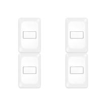 Kit C/4 - Conjunto Pial Pop 4X2 Branco Com Placa (1Parale... Kit C/4 - Conjunto Pial Pop 4X2 Branco Com Placa (1Parale...
