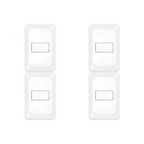 Kit C/4 - Conjunto Pial Pop 4X2 Branco Com Placa (1Parale... Kit C/4 - Conjunto Pial Pop 4X2 Branco Com Placa (1Parale...
