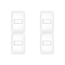 Kit C/4 - Conjunto Pial Pop 4X2 Branco Com Placa (1Simple...