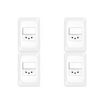 Kit C/4 - Conjunto Pial Pop 4X2 Branco Com Placa (1Simple...