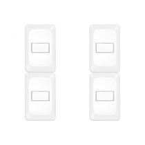 Kit C/4 - Conjunto Pial Pop 4X2 Branco Com Placa (1Tomada... Kit C/4 - Conjunto Pial Pop 4X2 Branco Com Placa (1Tomada...