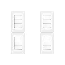 Kit C/4 - Conjunto Pial Pop 4X2 Branco Com Placa (3Parale...