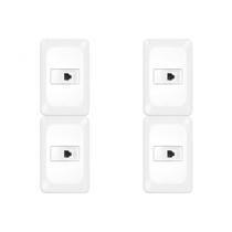 Kit C/4 - Conjunto Pial Pop 4X2 Branco Com Placa (Tomada ...