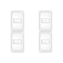 Kit C/4 - Conjunto Pial Pop Modulo Com Placa 4X2 - 1 Para...