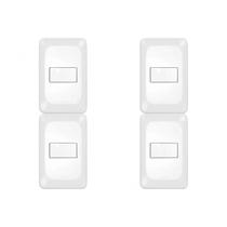 Kit C/4 - Conjunto Pial Pop Modulo Com Placa 4X2 - 1 Simp...