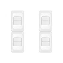 Kit C/4 - Conjunto Pial Pop Modulo Com Placa 4X2 - 2 Simp...