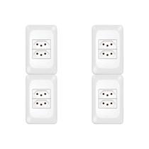 Kit C/4 - Conjunto Pial Pop Modulo Com Placa 4X2 - 2 Toma...
