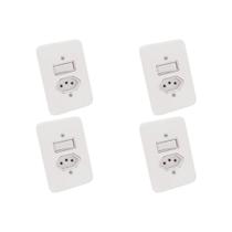 Kit C/4 - Conjunto Radial Pollar 1901112 1P 1Tomada 10A Kit C/4 - Conjunto Radial Pollar 1901112 1P 1Tomada 10A