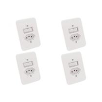 Kit C/4 - Conjunto Radial Pollar 1901118 1 Interruptor Si...