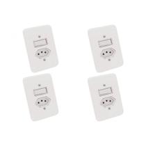 Kit C/4 - Conjunto Radial Pollar 1901218 1S 1Tomada 20A Kit C/4 - Conjunto Radial Pollar 1901218 1S 1Tomada 20A