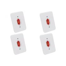 Kit C/4 - Conjunto Radial Pollar 1901376 1Tomada 20A Verm...