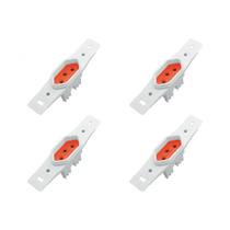 Kit C/4 - Conjunto Radial Pollar 1901377 1Tomada 20A Vermelho S/P