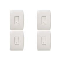 Kit C/4 - Conjunto Soprano Ilus 4X2 Branco Com Placa(1Cam... Kit C/4 - Conjunto Soprano Ilus 4X2 Branco Com Placa(1Cam...