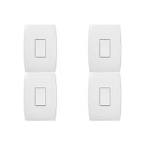 Kit C/4 - Conjunto Soprano Ilus 4X2 Branco Com Placa(1Par... Kit C/4 - Conjunto Soprano Ilus 4X2 Branco Com Placa(1Par...