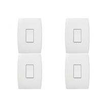 Kit C/4 - Conjunto Soprano Ilus 4X2 Branco Com Placa(1Par... Kit C/4 - Conjunto Soprano Ilus 4X2 Branco Com Placa(1Par...