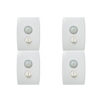 Kit C/4 - Conjunto Soprano Ilus 4X2 Branco Com Placa(Sens... Kit C/4 - Conjunto Soprano Ilus 4X2 Branco Com Placa(Sens...