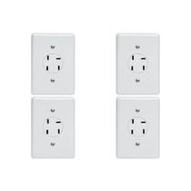 Kit C/4 - Conjunto Tomada Fone Perlex''Branca''Com Placa ...
