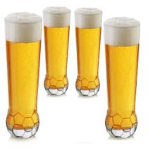 Kit C/4 Copos Bola Liso Para Cerveja e Sucos Em Vidro 420ml