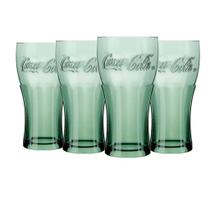 Kit c/4 Copos Coca-cola 470ml Contour Nadir Figueiredo Verde Kit c/4 Copos Coca-cola 470ml Contour Nadir Figueiredo Verde
