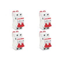 Kit C/4 - Disjuntor Steck Din Bipolar 02A Sdd62C02 Kit C/4 - Disjuntor Steck Din Bipolar 02A Sdd62C02