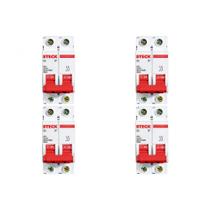 Kit C/4 - Disjuntor Steck Din Bipolar 50A Sd62 3Ka Kit C/4 - Disjuntor Steck Din Bipolar 50A Sd62 3Ka