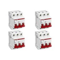 Kit C/4 - Disjuntor Steck Din Tripolar 80A Sd3 C Sdd3C80