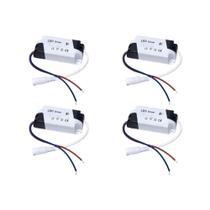 Kit C/4 - Driver Reator Fonte para Led Com Conector 8-25W...