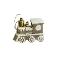 Kit c 4 Enfeites De Natal Pendurar Árvore Trenzinho Dourado