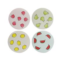 Kit C 4 Espelhos Redondo Duplo De Bolsa Maquiagem Make Portátil