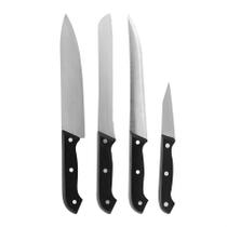 Kit C/ 4 Facas Inox Cabo Plástico 11858 - Yazi