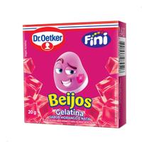 Kit c/ 4 Fini Gelatina Em Po Beijos Morango E Nata 20g Dr.