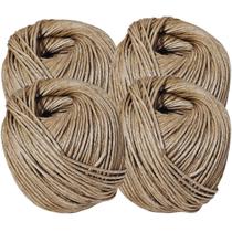KIT C/4 Fio Barbante Rami 4mm 500g Aprox. 130 Mts Artesanato KIT C/4 Fio Barbante Rami 4mm 500g Aprox. 130 Mts Artesanato