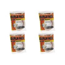 Kit C/4 - Fita Dupla Face Adelbras De Papel Branca 12 X 30M